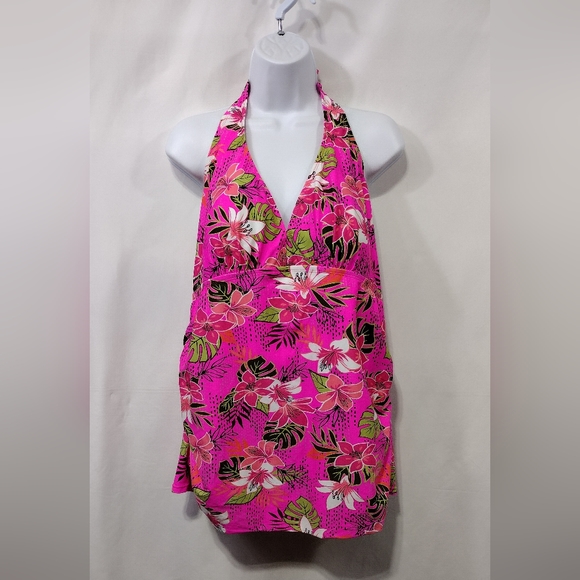 Meet Curve Other - NWT Meet Curve Floral Swim Top Women's 4XL Pink Barbiecore Cottagecore Beach